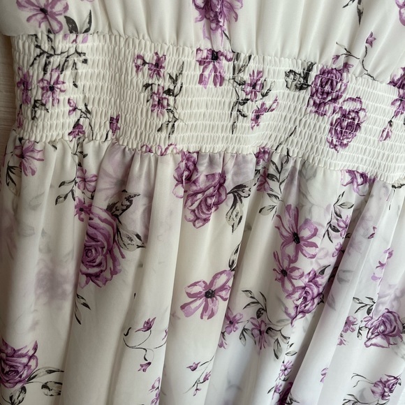 Torrid size 2 violet floral dress - Picture 2 of 4